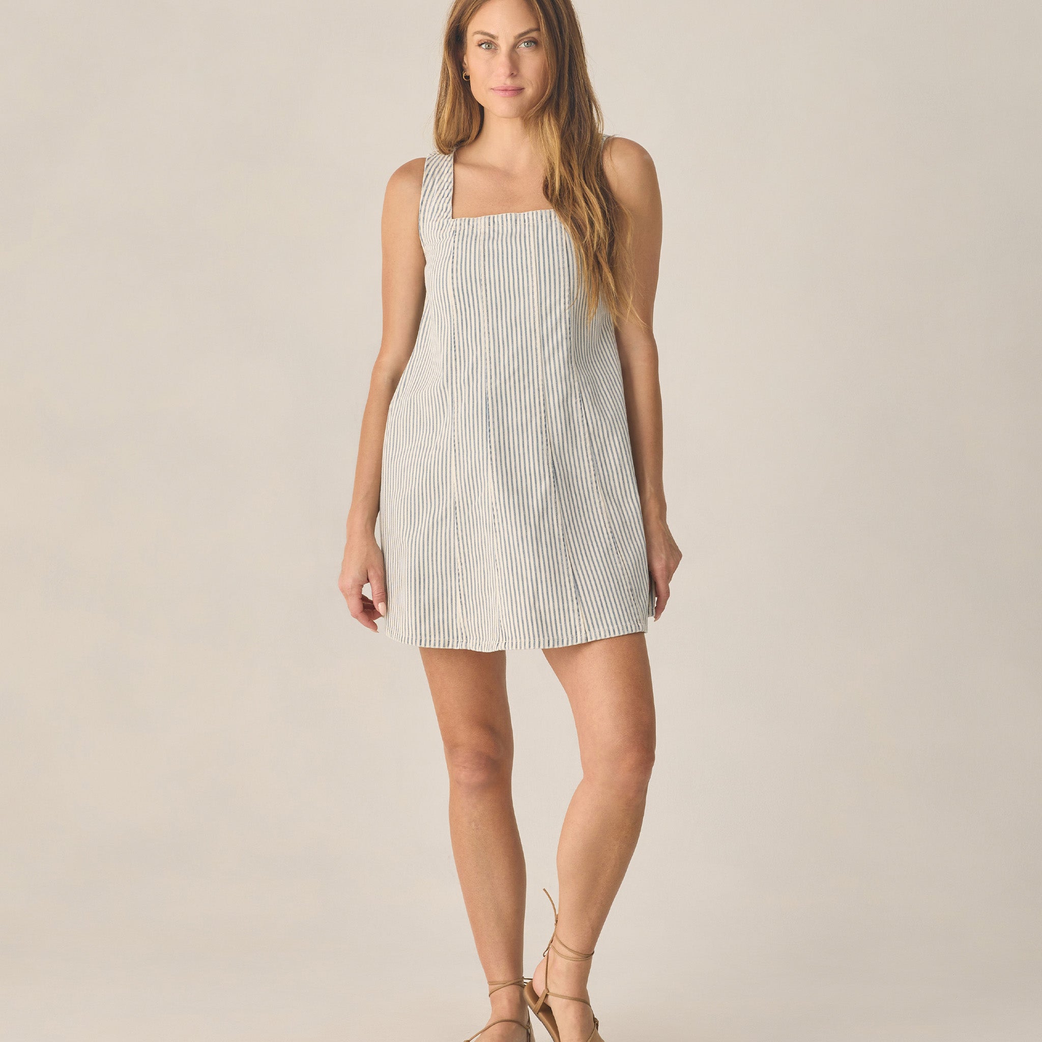 RYLEE + CRU MAEVE MINI DRESS - RAILROAD STRIPE