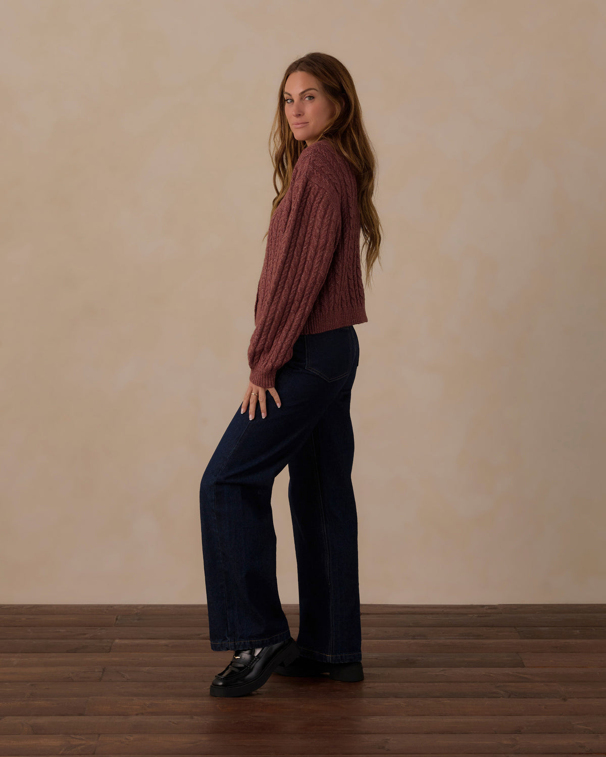RYLEE + CRU CHEYENNE CARDIGAN - MULBERRY
