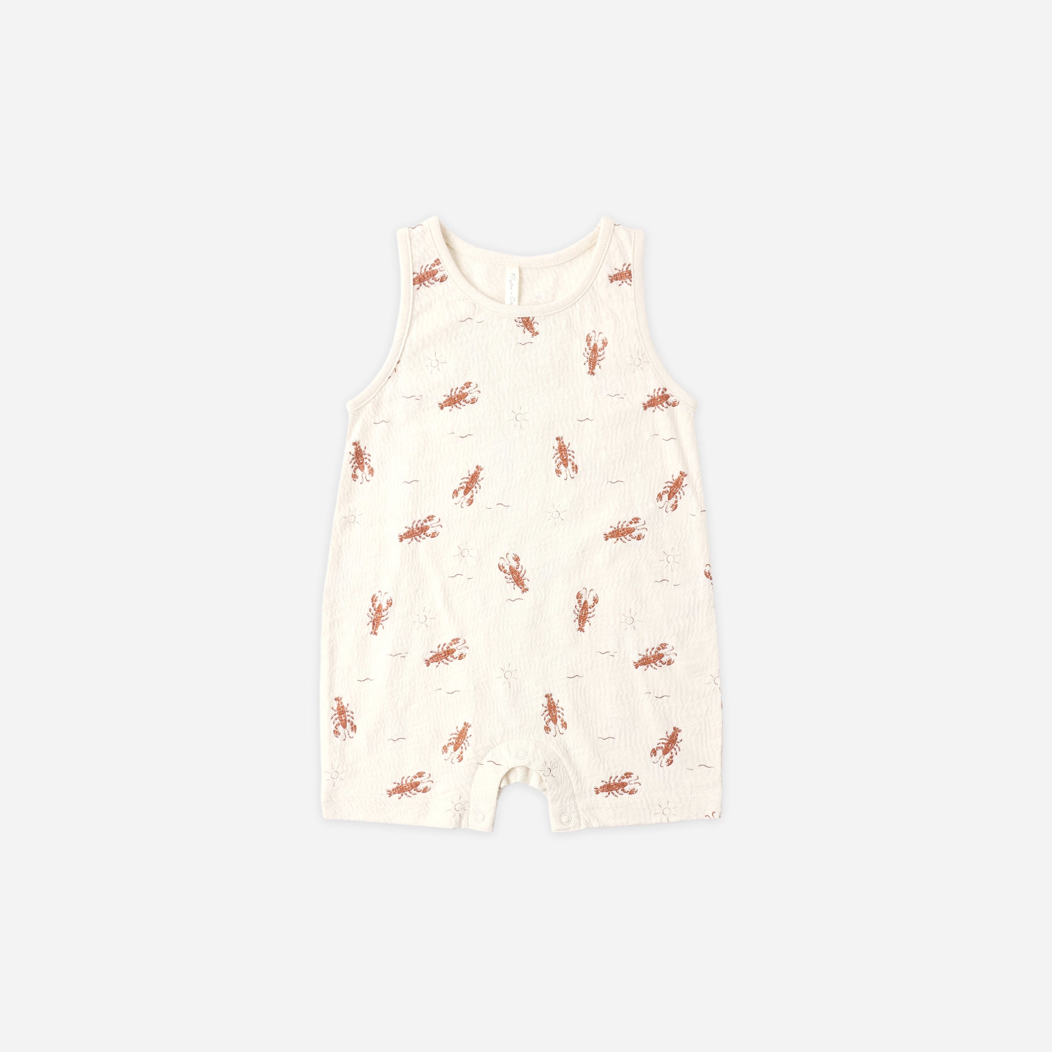 RYLEE + CRU SLEEVELESS ONE PIECE ROMPER - LOBSTER