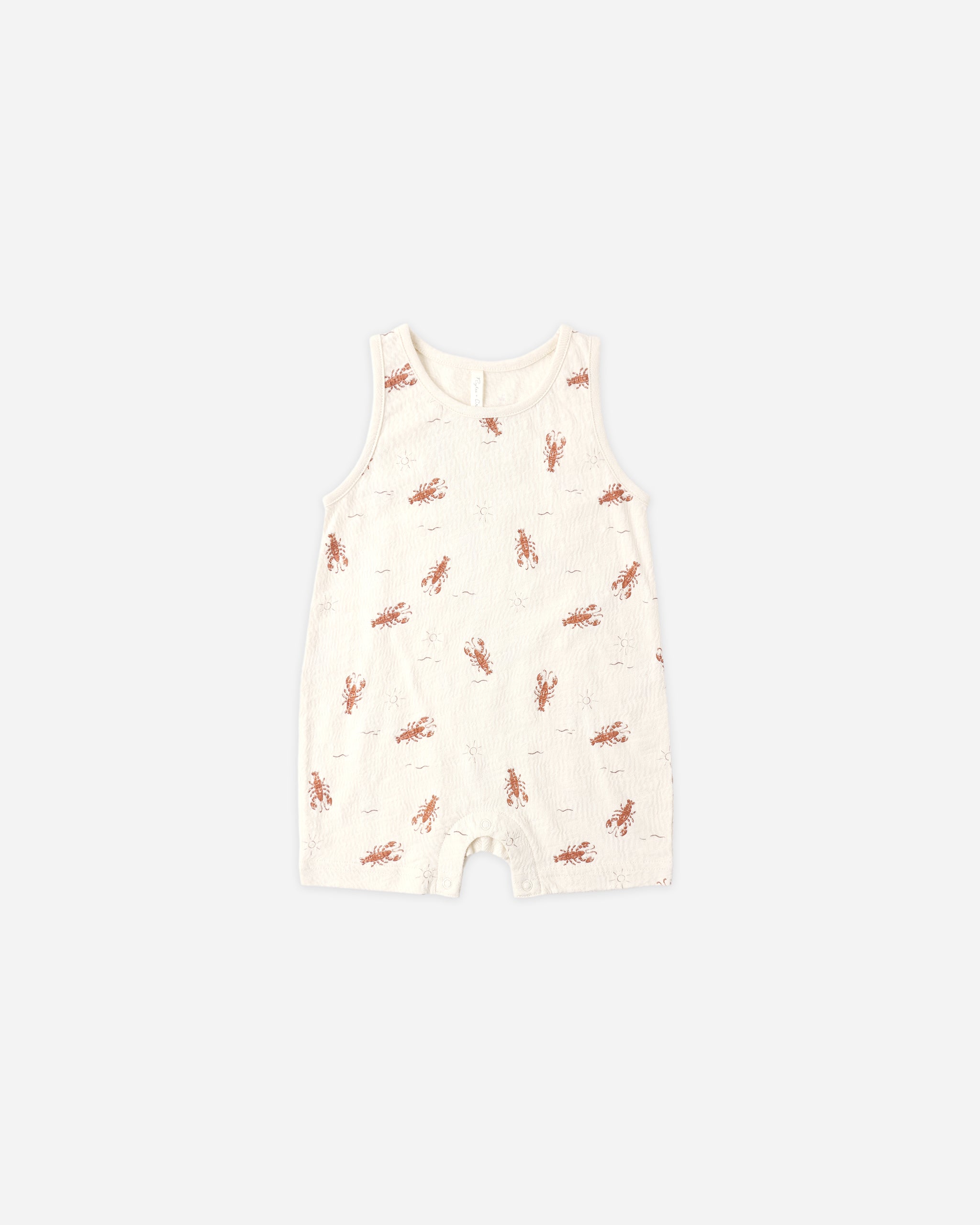 RYLEE + CRU SLEEVELESS ONE PIECE ROMPER - LOBSTER