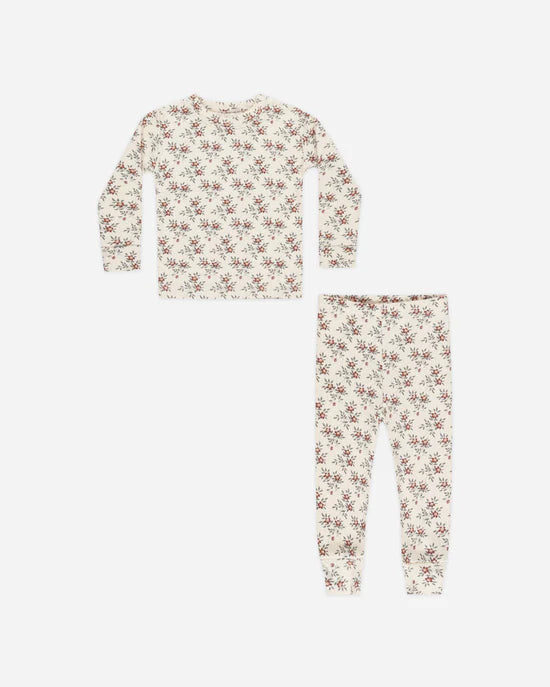 RYLEE + CRU LONG SLEEVE PJ SET - HOLIDAY BLOOM - LAST SIZE 10/12Y