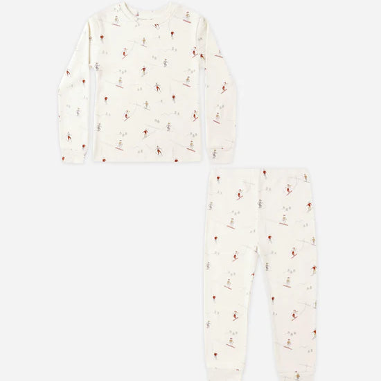 RYLEE + CRU ORGANIC LONG SLEEVE PJS SET - SKIERS