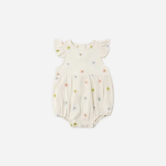 RYLEE + CRU AMELIA ROMPER - EMBROIDERED DAISIES