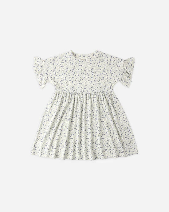 RYLEE + CRU BABYDOLL DRESS - BLUE DITSY