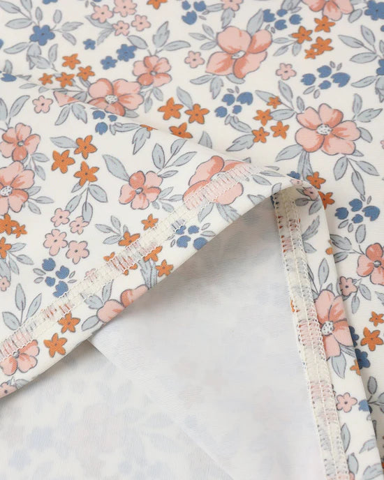 RYLEE + CRU RASHGAURD GIRLS SET - FLOWERS FIELDS