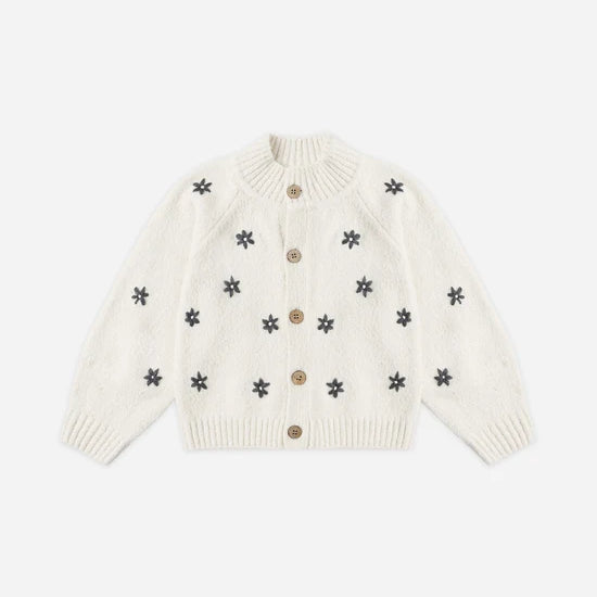 RYLEE + CRU TULIP CARDIGAN - MIDNIGHT DAISIES
