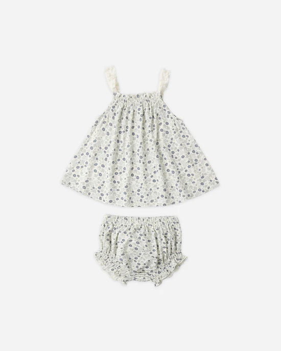 RYLEE + CRU SWING TOP + BLOOMER SET - BLUE DITSY