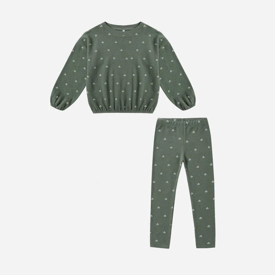 RYLEE + CRU SPONGEY SET - EVERGREEN DITSY