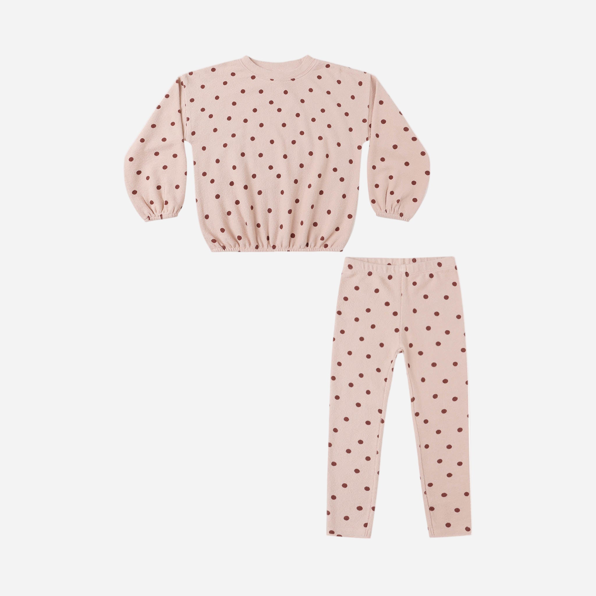 RYLEE + CRU SPONGEY KNIT SET - POLKA DOT