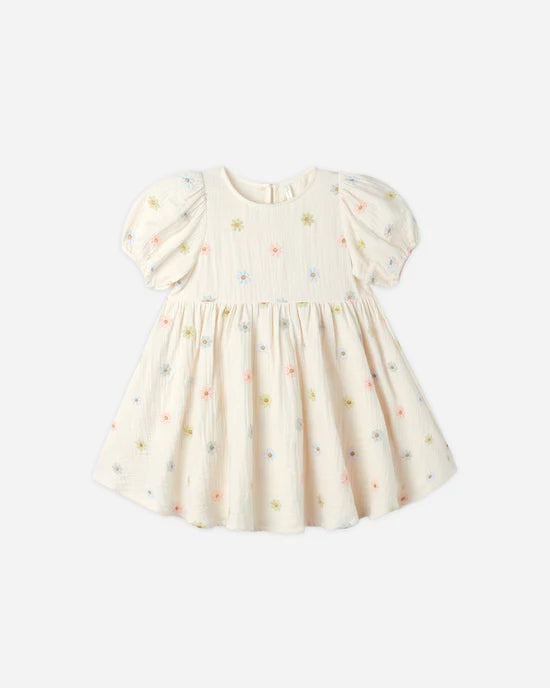 RYLEE + CRU MARLEY DRESS - EMBROIDERED DAISIES