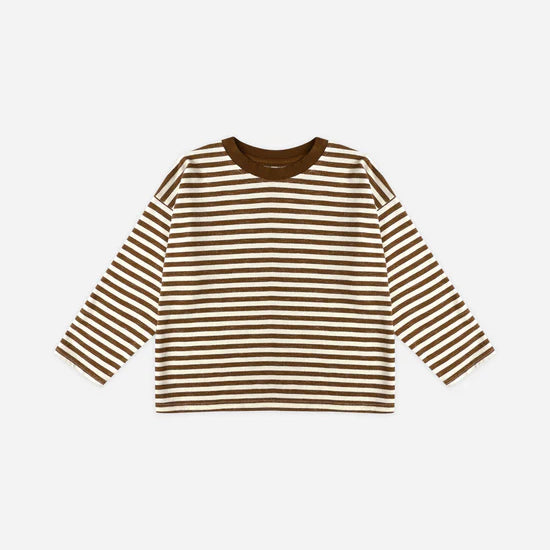 RYLEE + CRU CAMDEN LONG SLEEVE - BROWN STRIPE