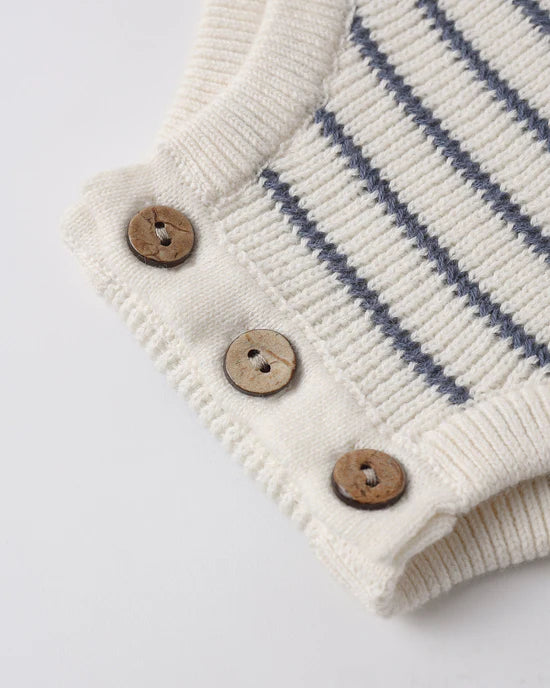 RYLEE + CRU ASHTON KNIT ROMPER - MARINE STRIPE