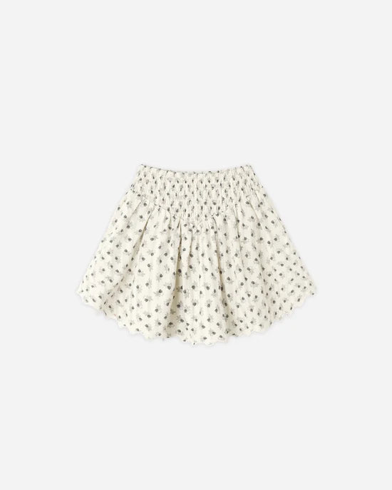 RYLEE + CRU SMOCKED V SKIRT - VINTAGE FLEUR