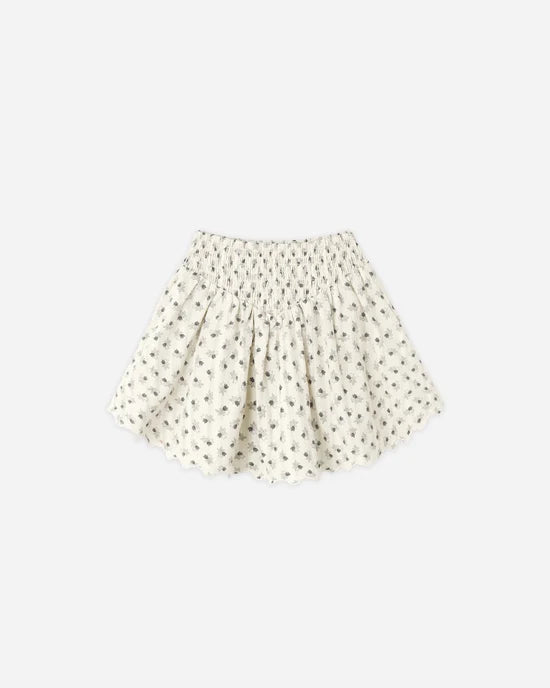 RYLEE + CRU SMOCKED V SKIRT - VINTAGE FLEUR