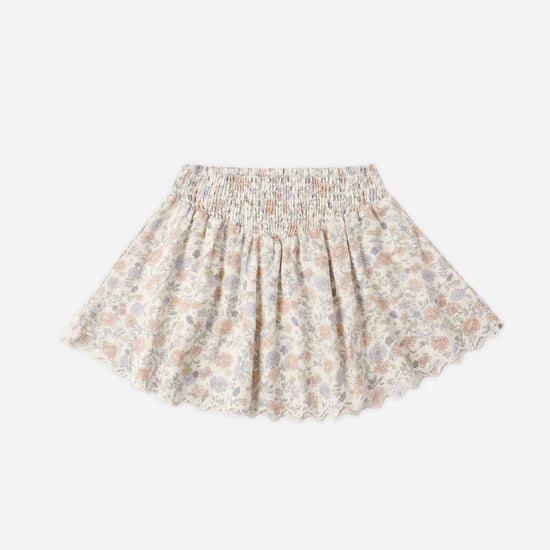 RYLEE + CRU SMOCKED V NECK SKIRT - BLOOM