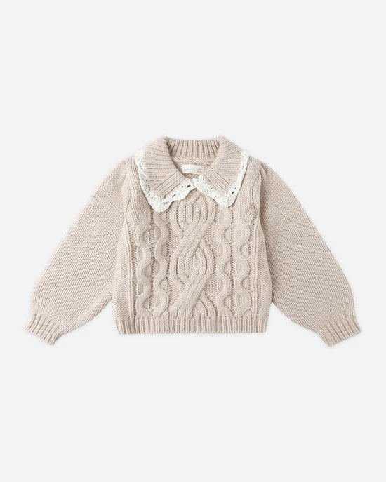 RYLEE + CRU ALICE SWEATER - HEATHERED ANTIQUE