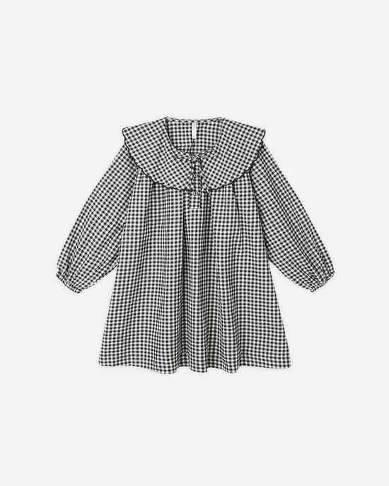 RYLEE + CRU MINI DRESS - BLACK GINGHAM