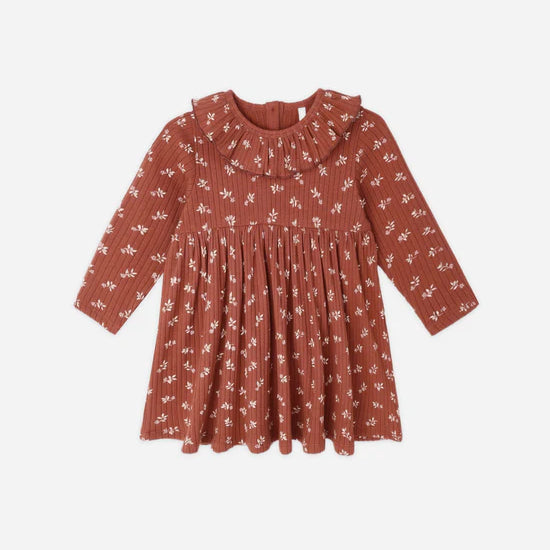 RYLEE + CRU RUFFLE COLLAR DRESS - RUBY DITSY