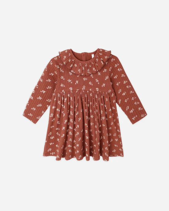 RYLEE + CRU RUFFLE COLLAR DRESS - RUBY DITSY