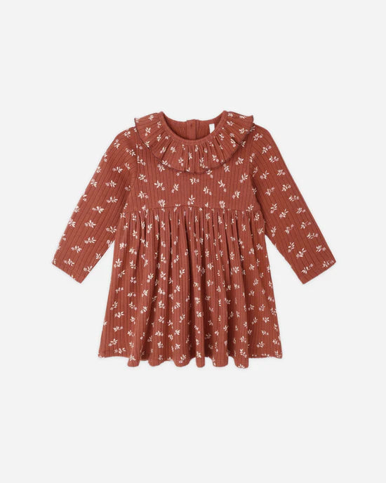 RYLEE + CRU RUFFLE COLLAR DRESS - RUBY DITSY