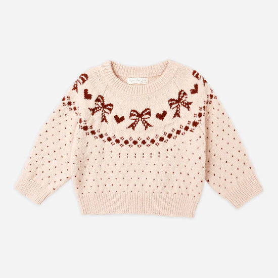 RYLEE + CRU FAIR ISLE SWEATER - BOWS