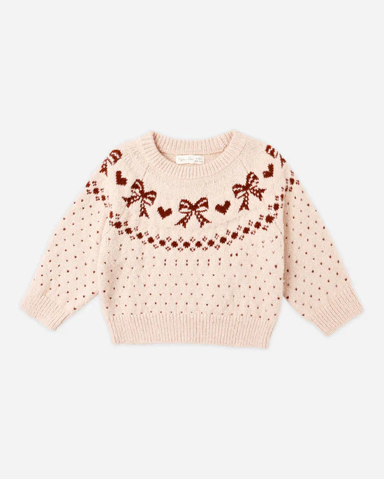 RYLEE + CRU FAIR ISLE SWEATER - BOWS