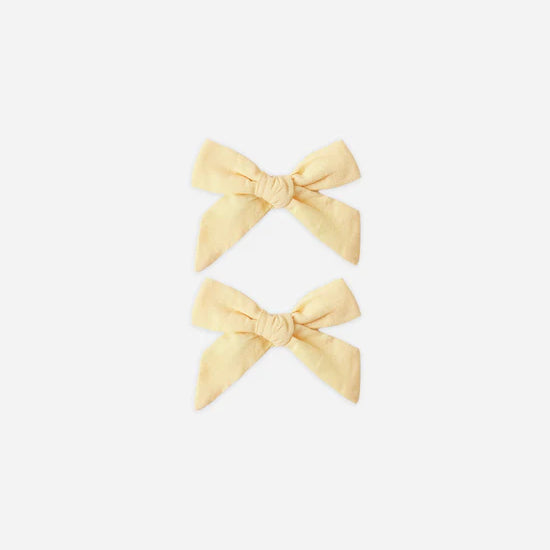 RYLEE + CRU 2PK BOWS - LEMON