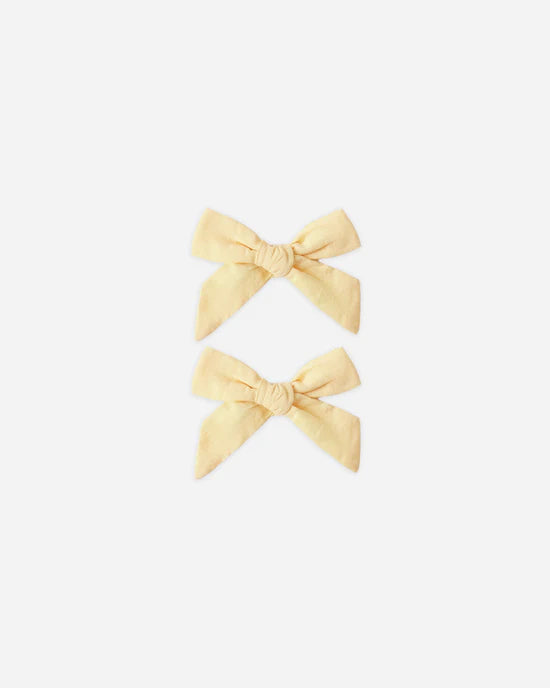 RYLEE + CRU 2PK BOWS - LEMON