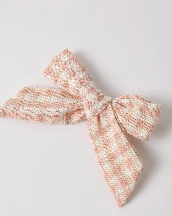 RYLEE + CRU 2PK BOWS - PETAL GINGHAM