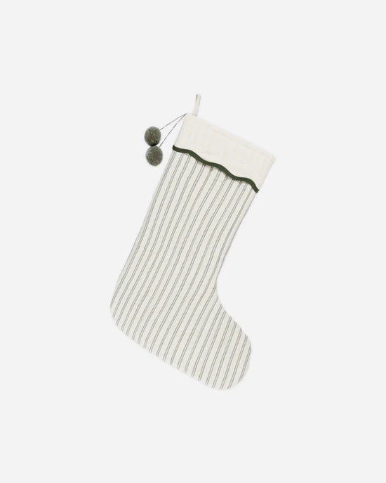 RYLEE + CRU CHRISTMAS STOCKING - FOREST PINSTRIPE