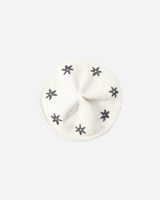RYLEE + CRU TULIP BERET - MIDNIGHT DAISIES