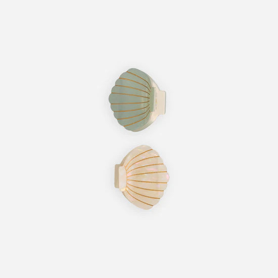 RYLEE + CRU SHELL CLIP SET - NATURAL + SEAFOAM