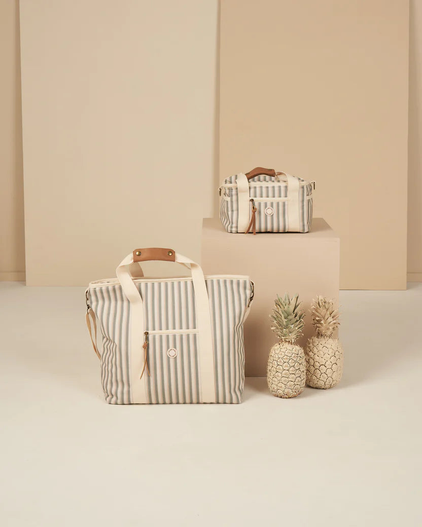 RYLEE + CRU COOLER BAG - AQUA STRIPE