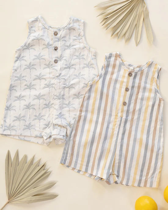 RYLEE + CRU MAVERICK ROMPER - VALENCIA STRIPE