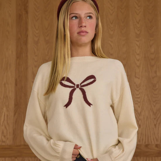 RYLEE + CRU TEEN ASPEN SWEATER - BOW