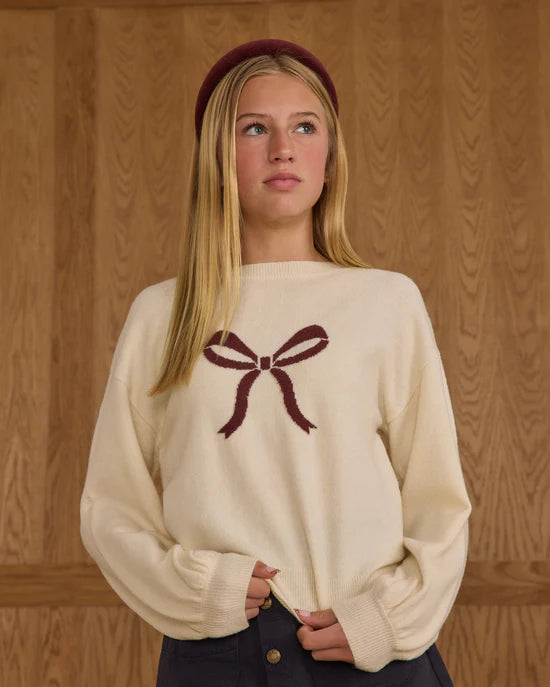 RYLEE + CRU TEEN ASPEN SWEATER - BOW