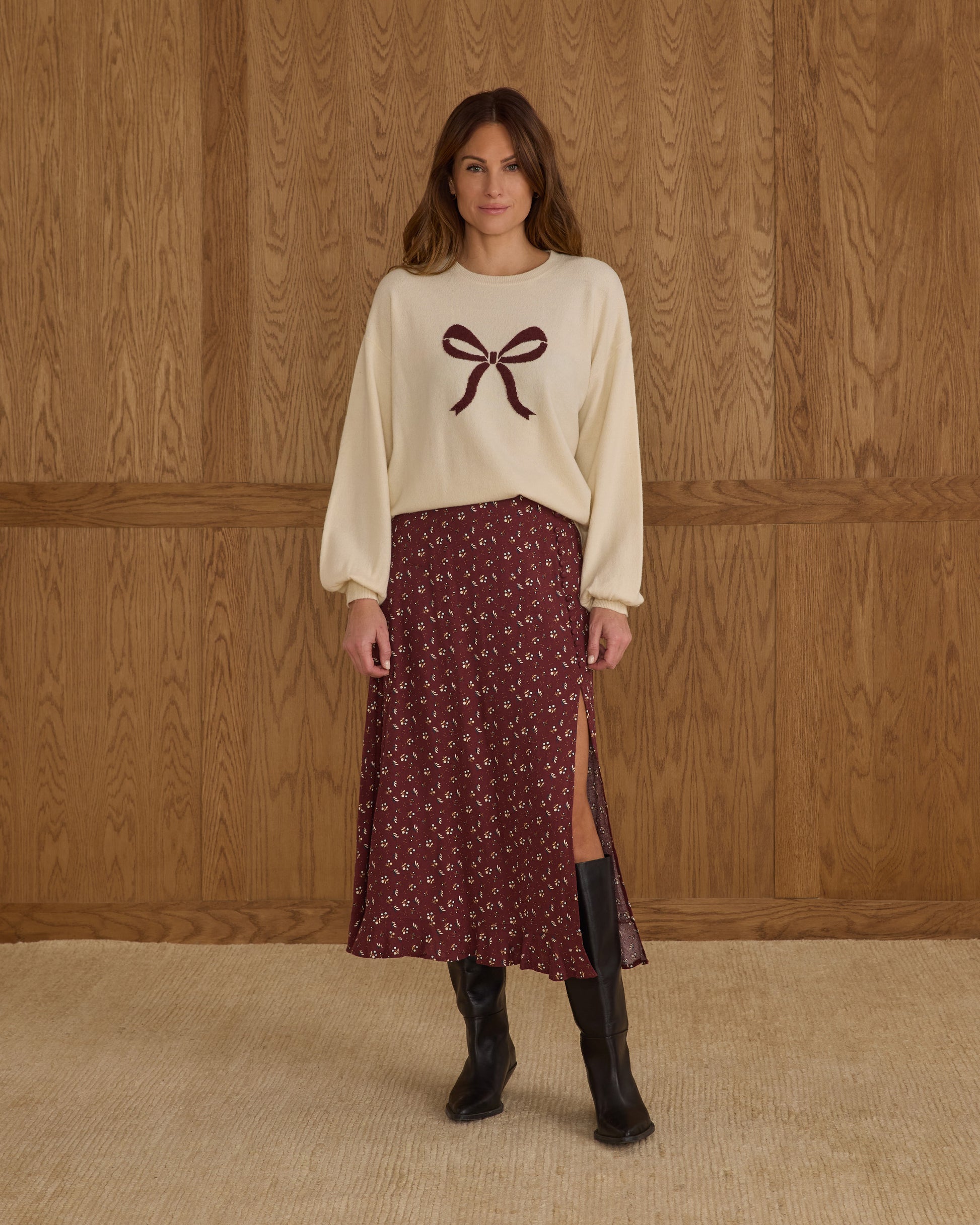 RYLEE + CRU ASPEN SWEATER - NATURAL