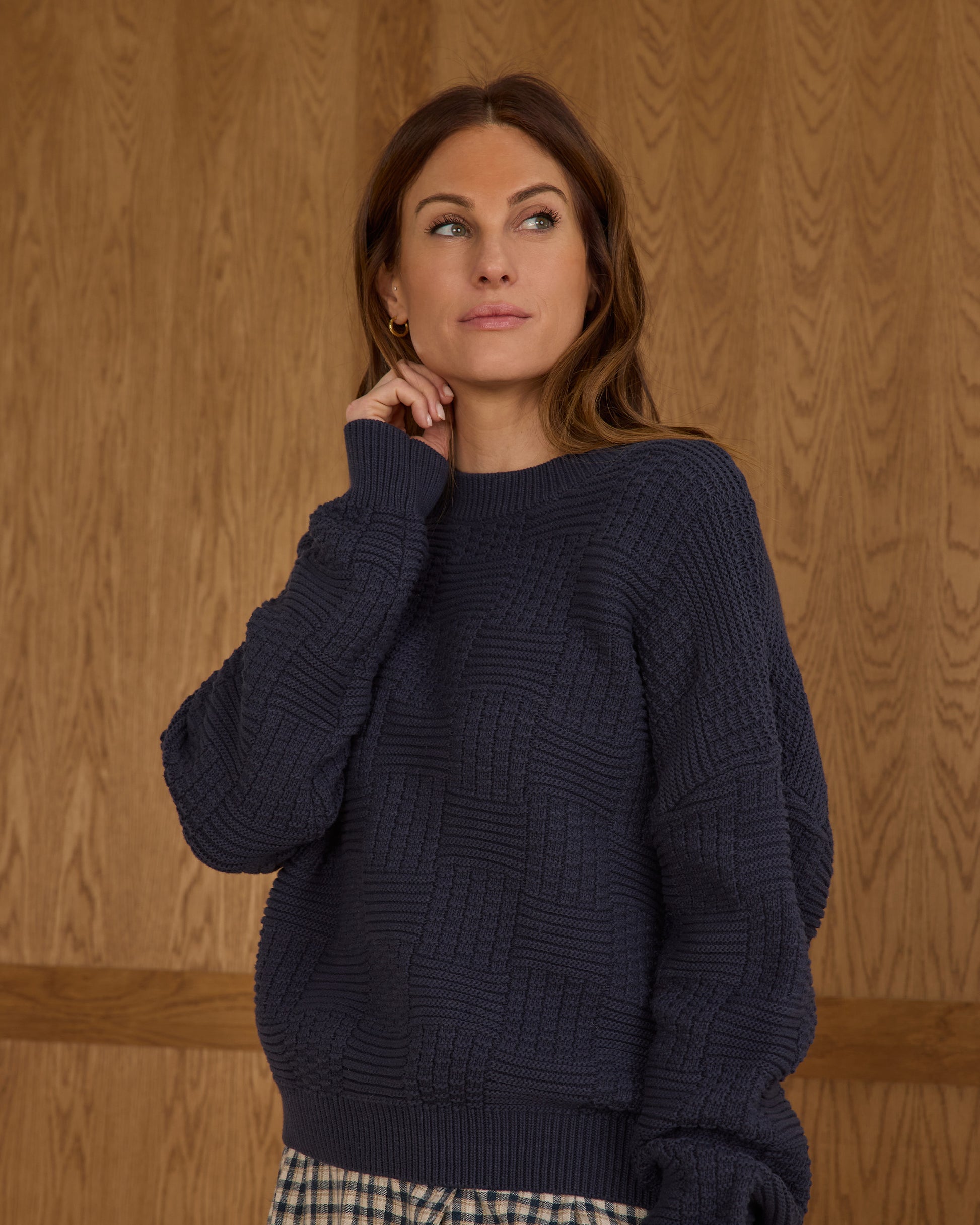 RYLEE + CRU CAROLINA SWEATER - NAVY