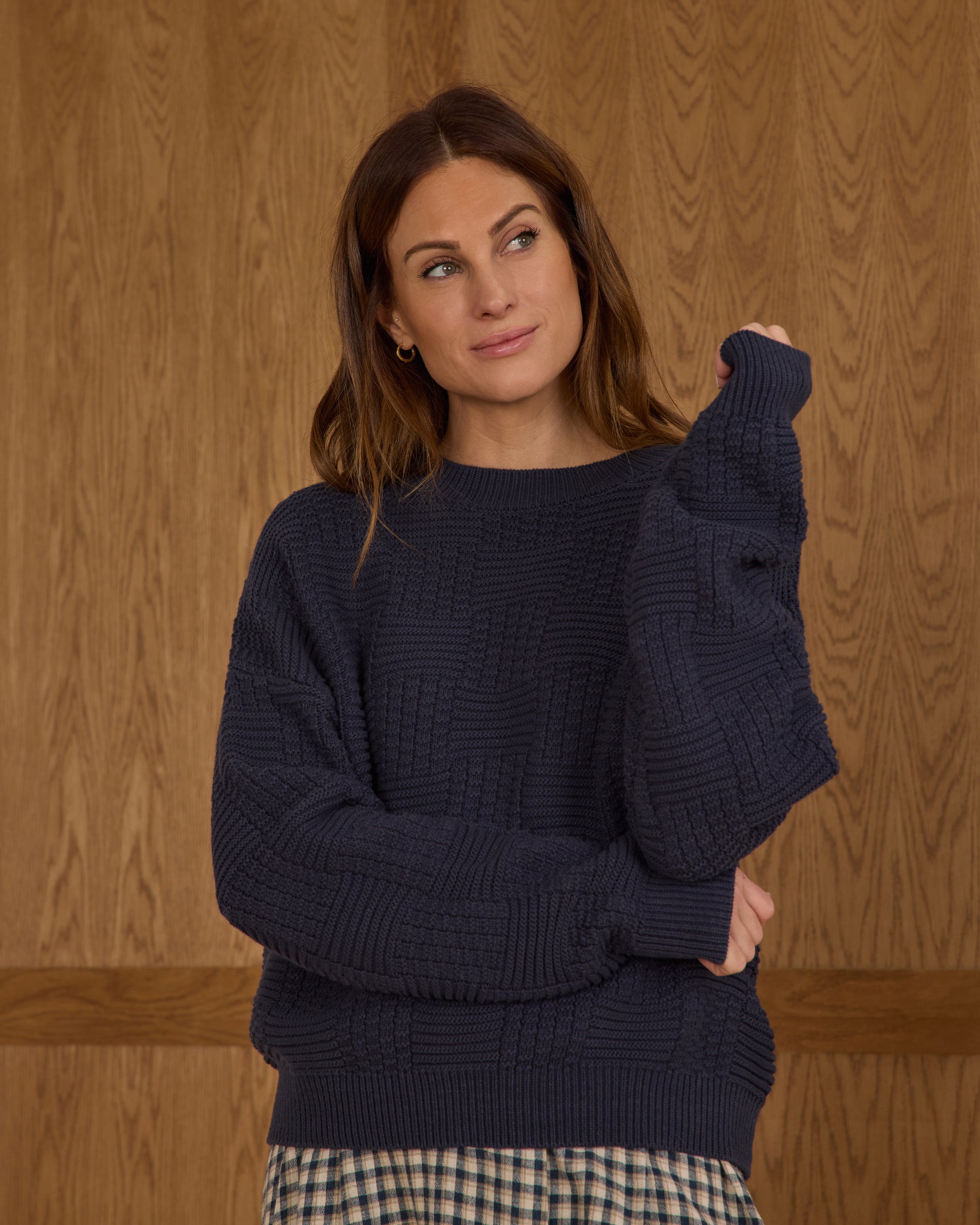 RYLEE + CRU CAROLINA SWEATER - NAVY