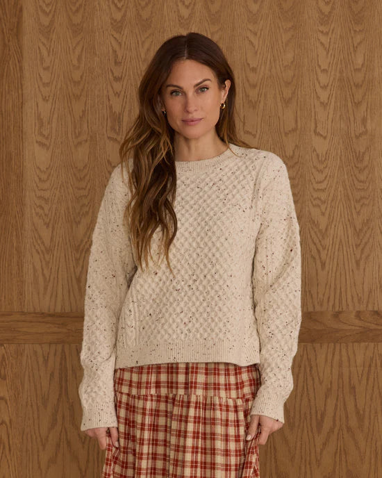 RYLEE + CRU CAROLINA SWEATER - NATURAL SPECKLED