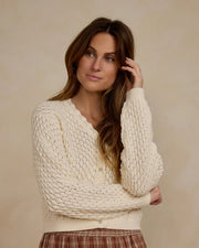 RYLEE + CRU ELLA CARDIGAN - NATURAL