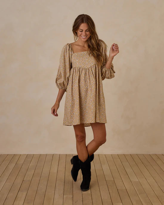 RYLEE + CRU CASSIDY DRESS - GOLDEN FIELDS