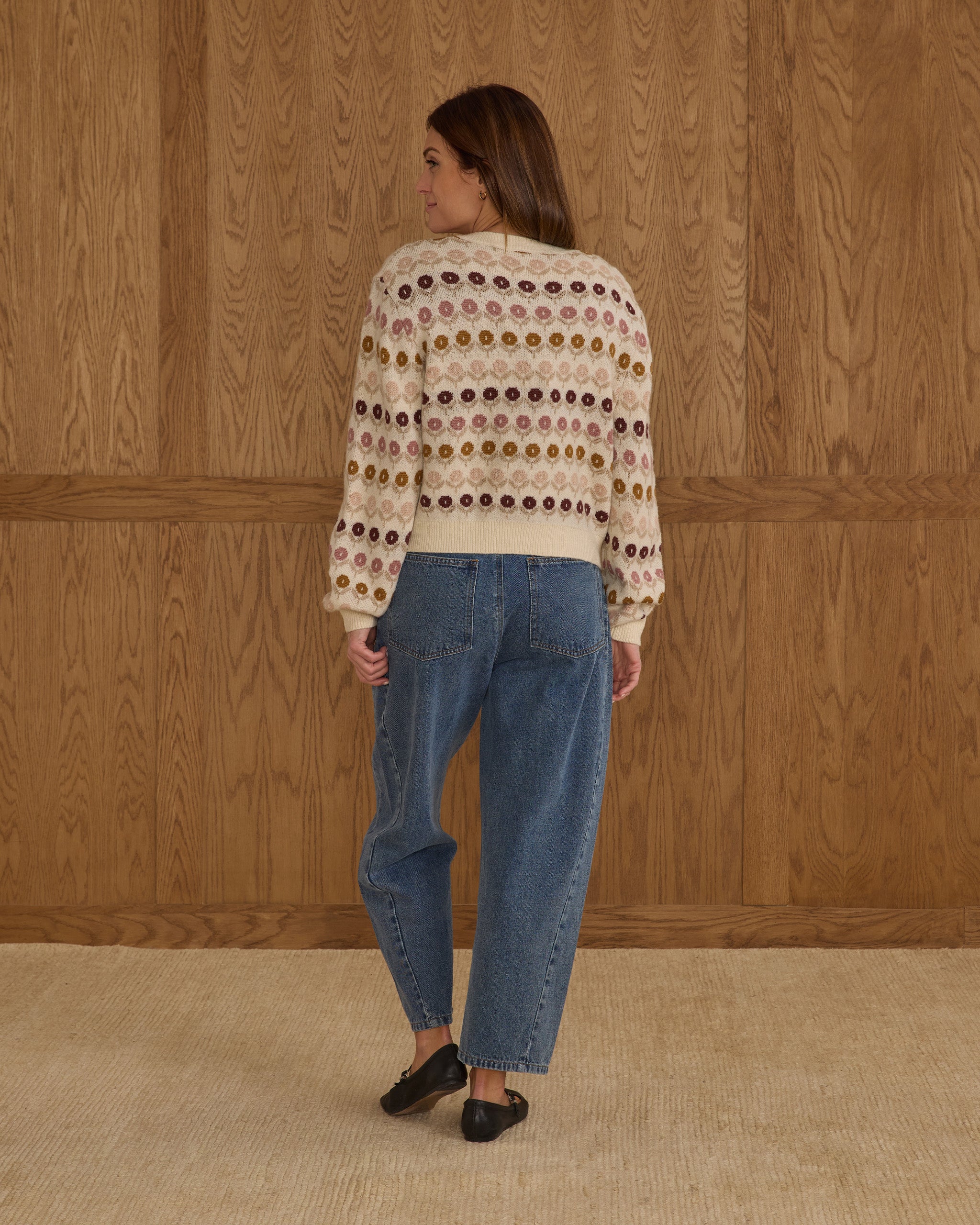 RYLEE + CRU CHEYENNE CARDIGAN - FLORAL JAQUARD