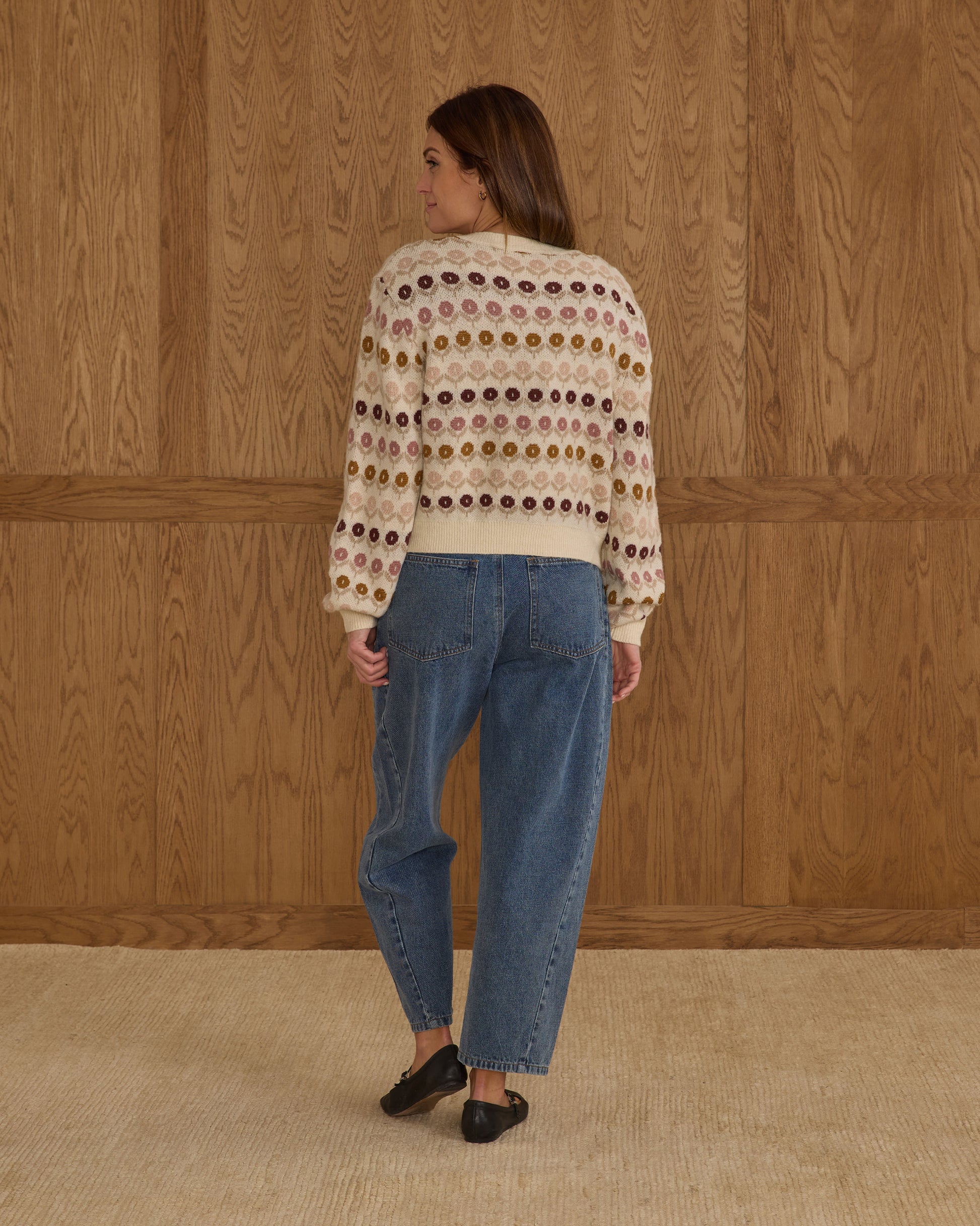 RYLEE + CRU CHEYENNE CARDIGAN - FLORAL JAQUARD