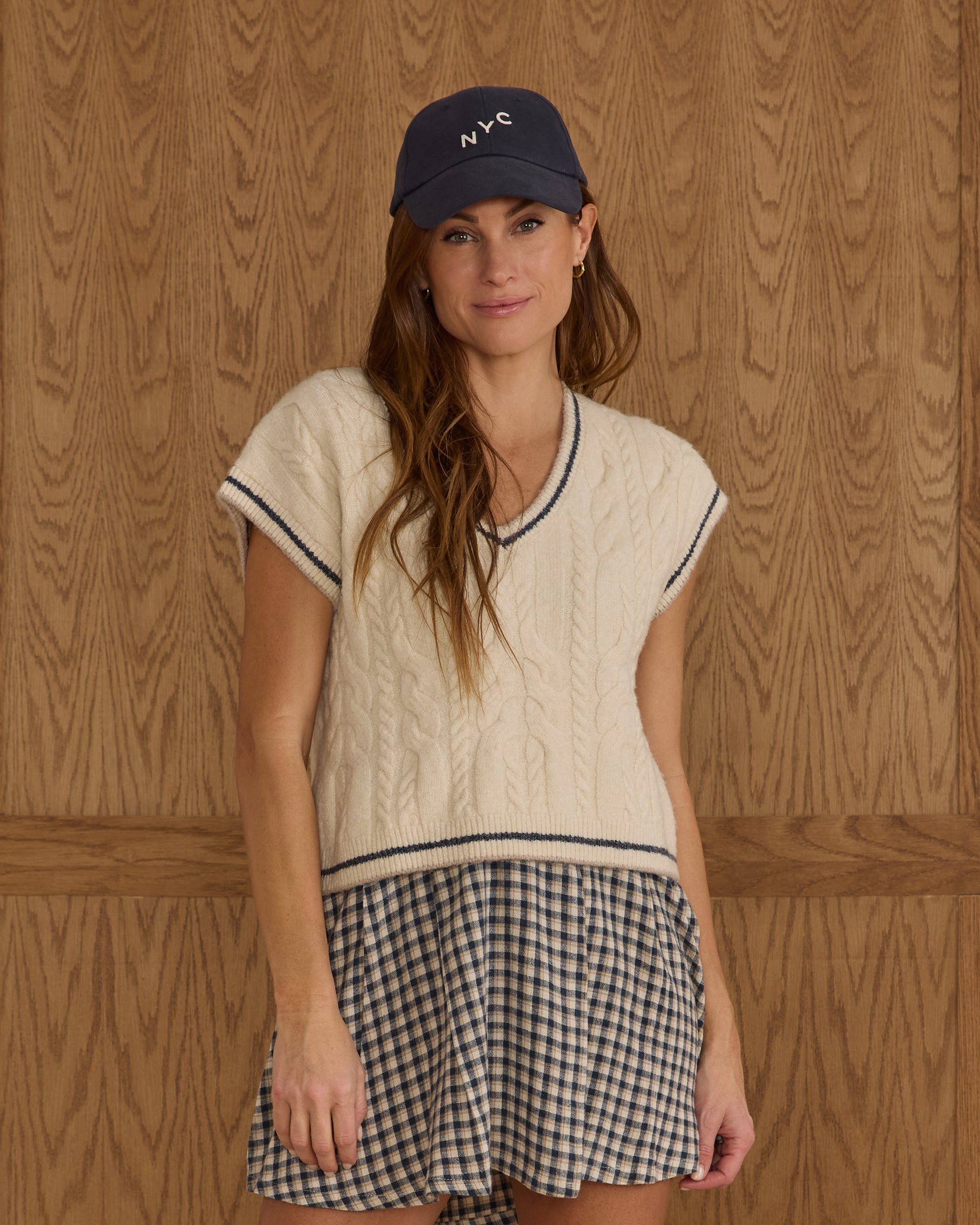 RYLEE + CRU SWEATER VEST - NATURAL