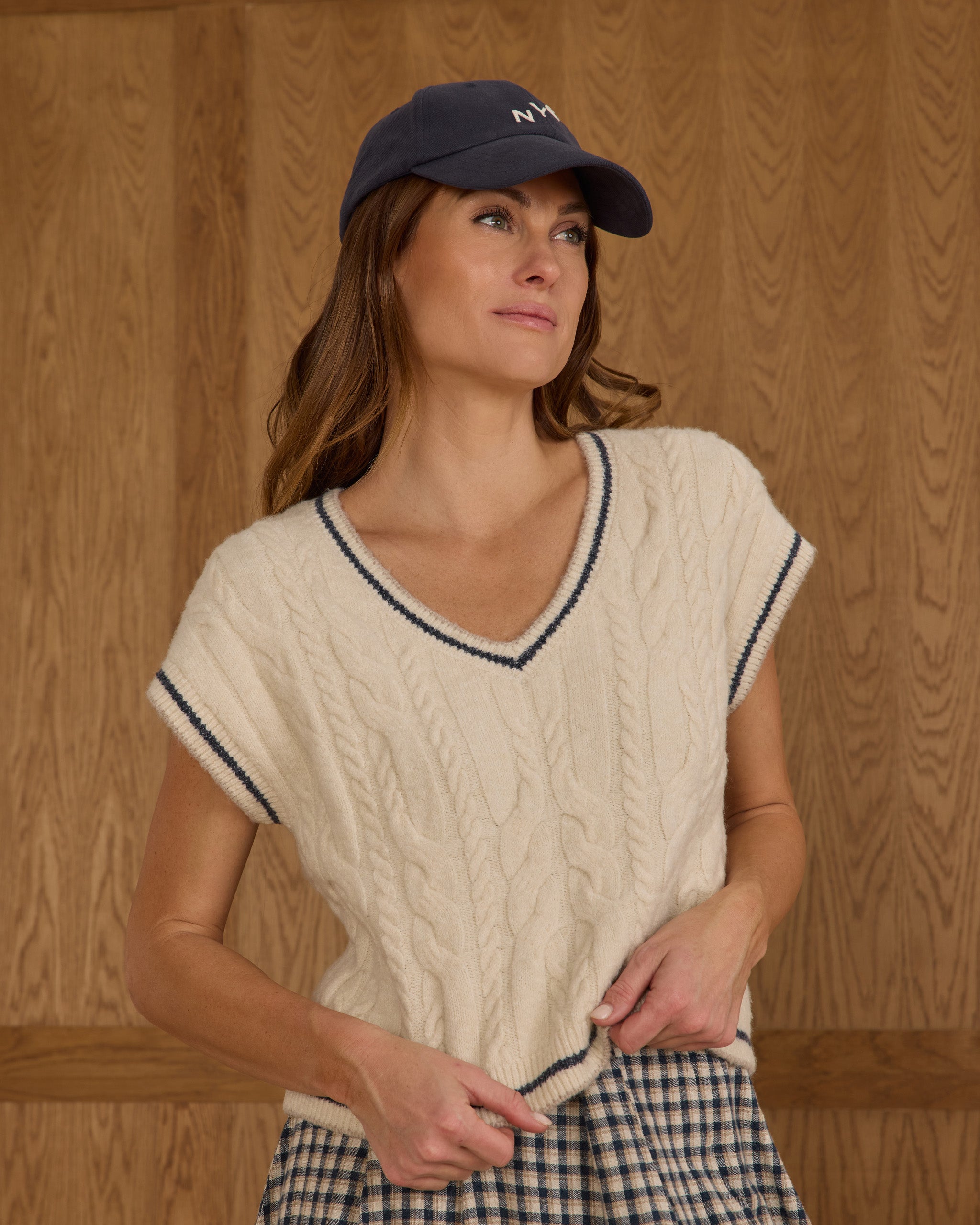 RYLEE + CRU SWEATER VEST - NATURAL