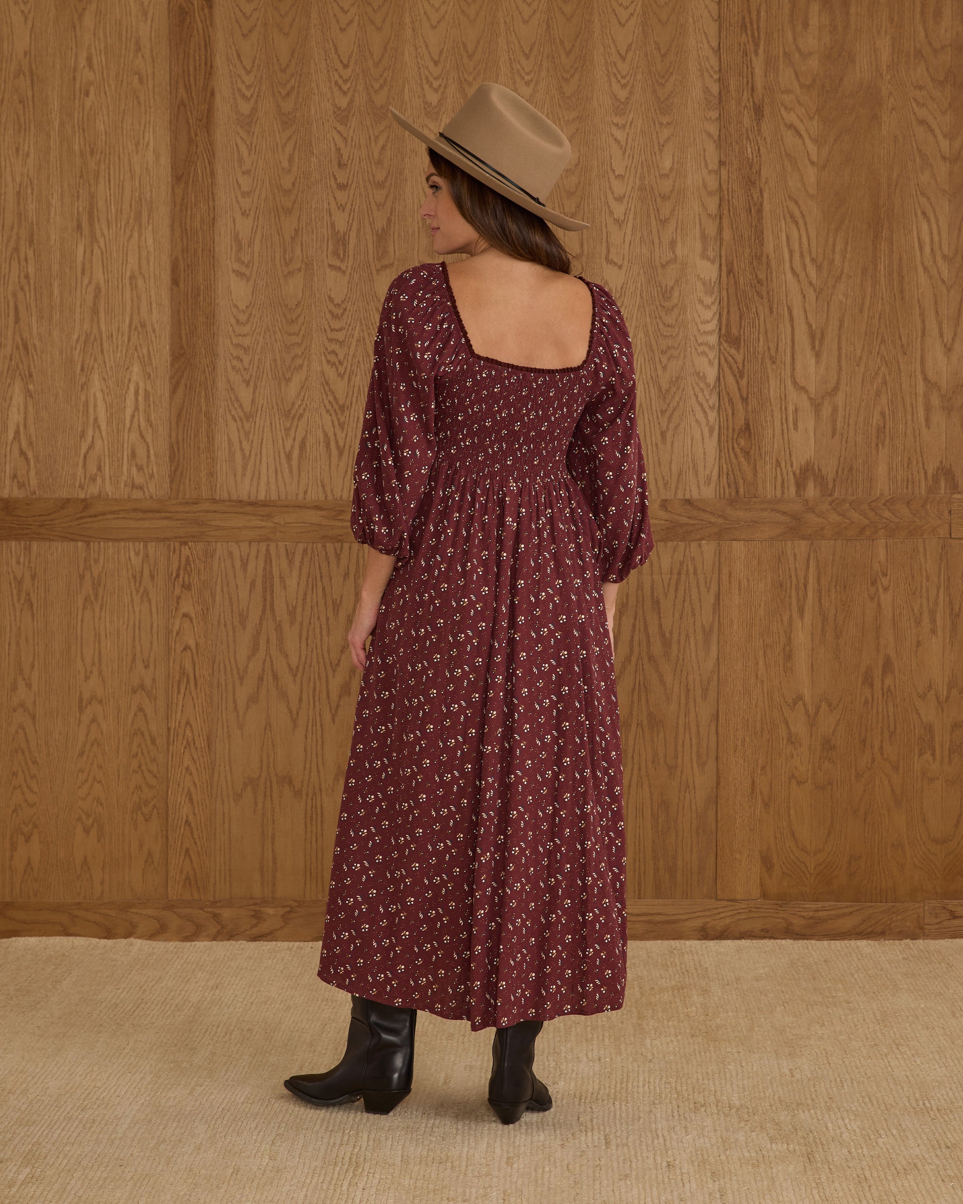 RYLEE + CRU DELLA DRESS - HARVEST BERRY