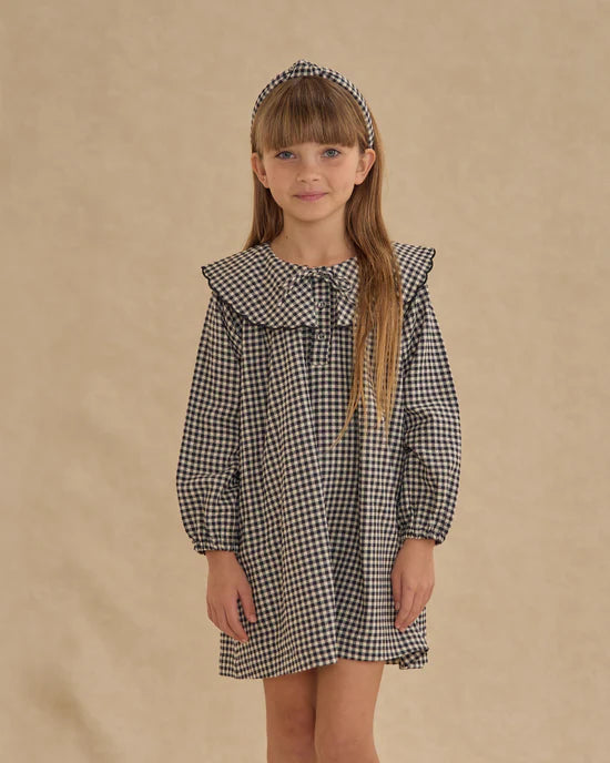 RYLEE + CRU MINI DRESS - BLACK GINGHAM