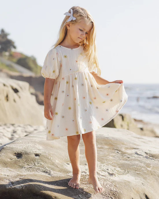 RYLEE + CRU MARLEY DRESS - EMBROIDERED DAISIES