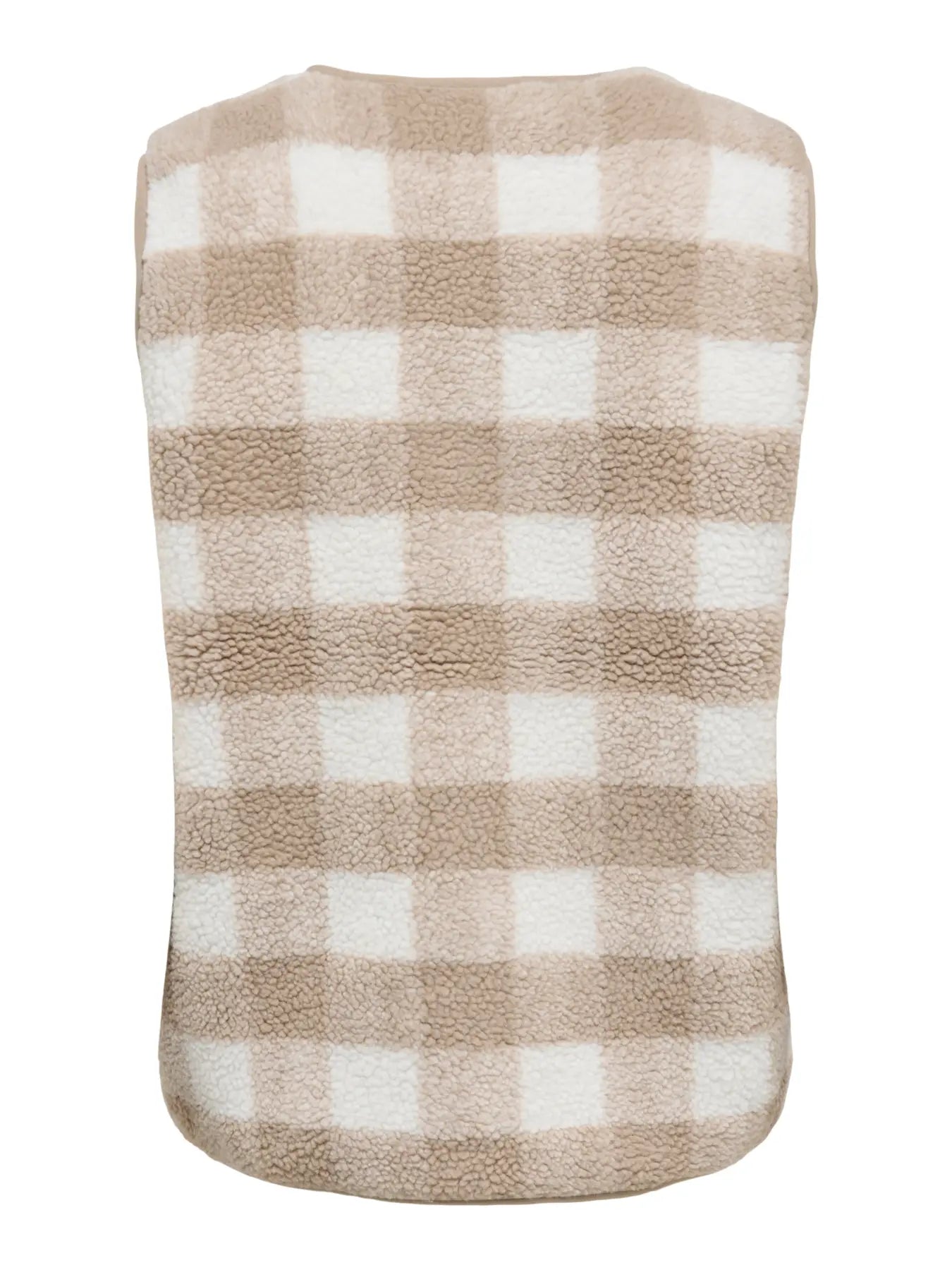 ONLY BABY TEDDY VEST - PUMICE STONE CHECKS